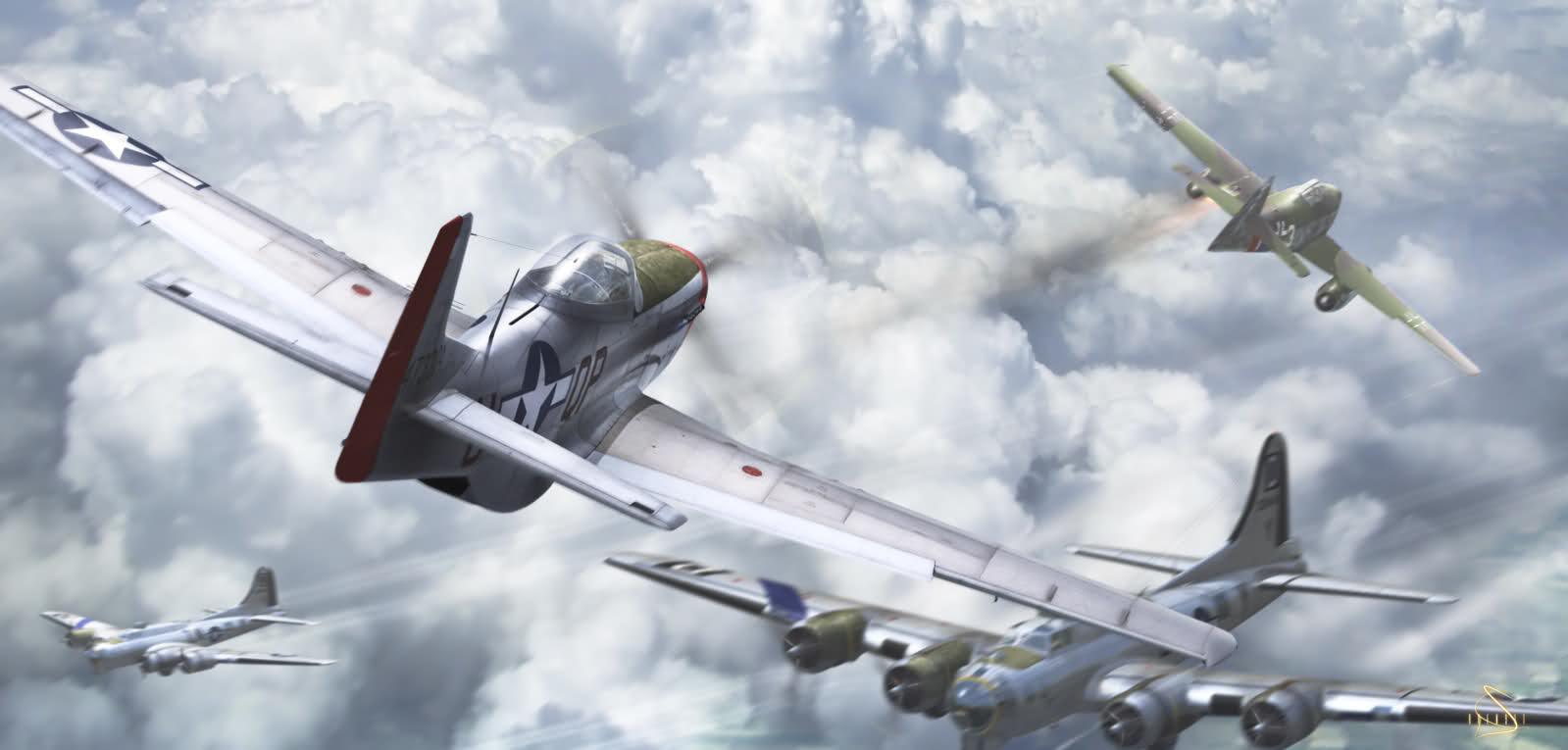 P-51 Mustang vs Me-262