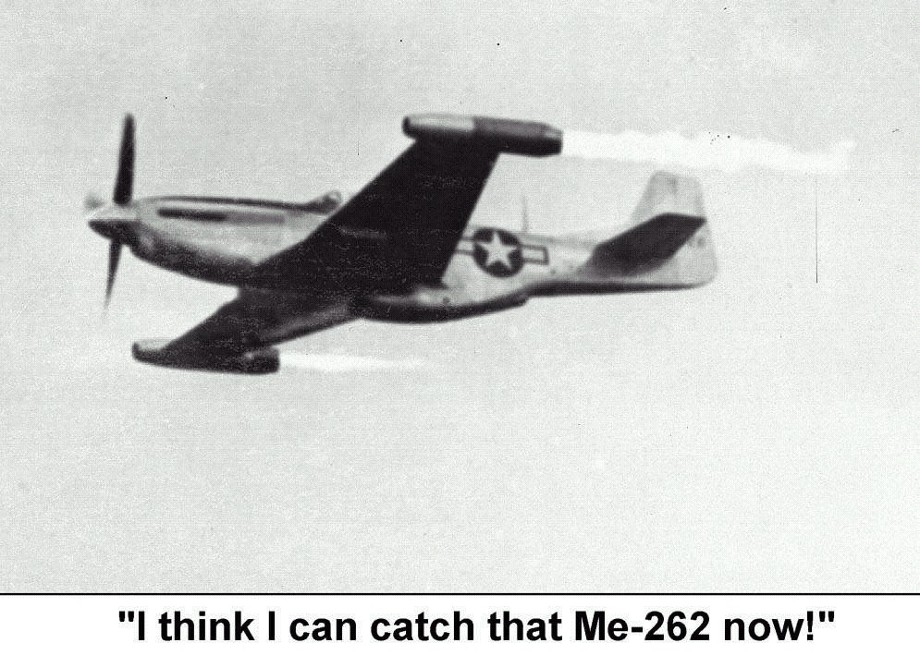 P-51 Mustang ram jets can catch Me-262