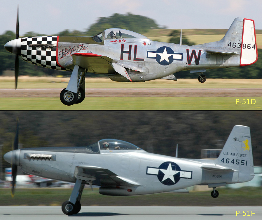 P-51D vs P-51H Mustang