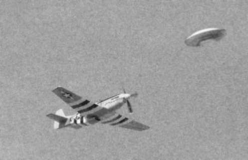 P-51 Mustang chased by UFO