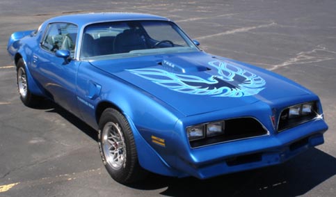 sports/muscle cars - Pontiac Trans-Am, 1978, blue