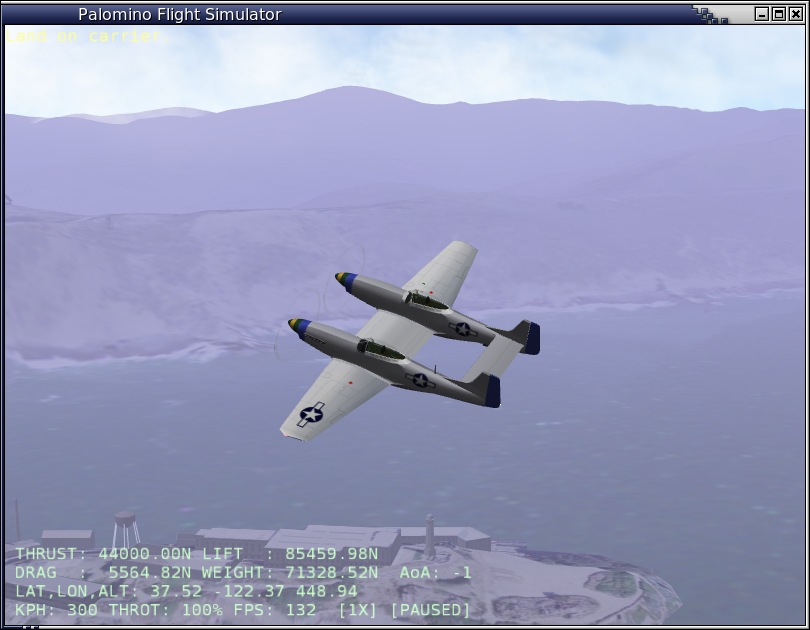 Palomino Flight Simulator screen